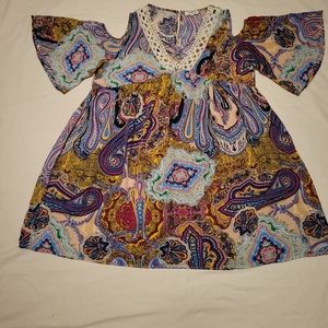 Umgee - Boho Cold Shoulder Blouse